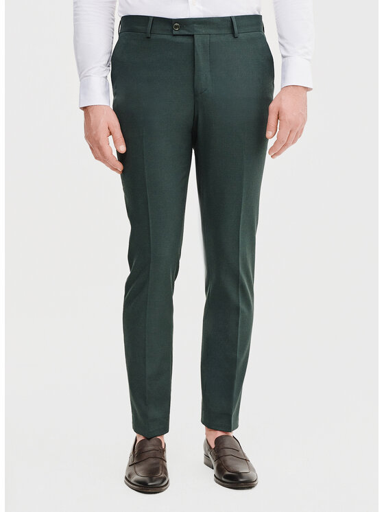 Pako Lorente Pako Lorente Spodnie garniturowe P25SF-6G-026 Zielony Slim Fit