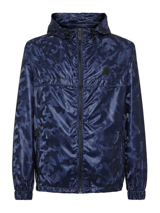 PHILIPP PLEIN PHILIPP PLEIN Wiatrówka 9789 Błękitny Regular Fit