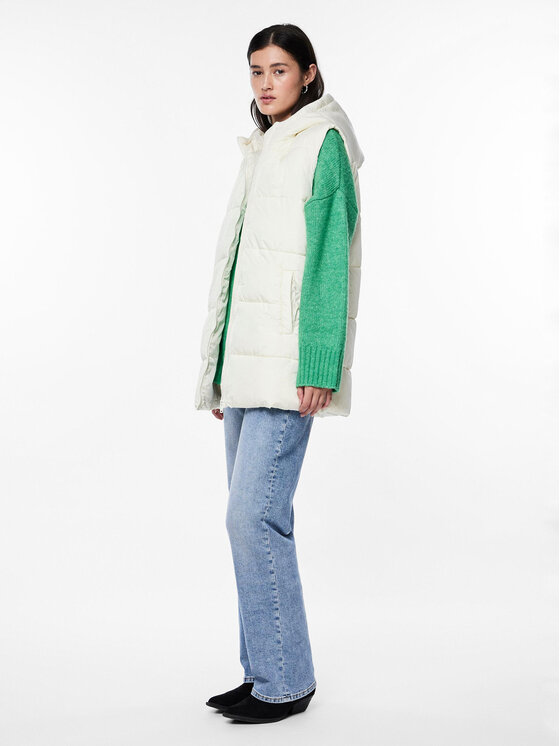 Pieces Pieces Prsluk 17115628 Écru Regular Fit