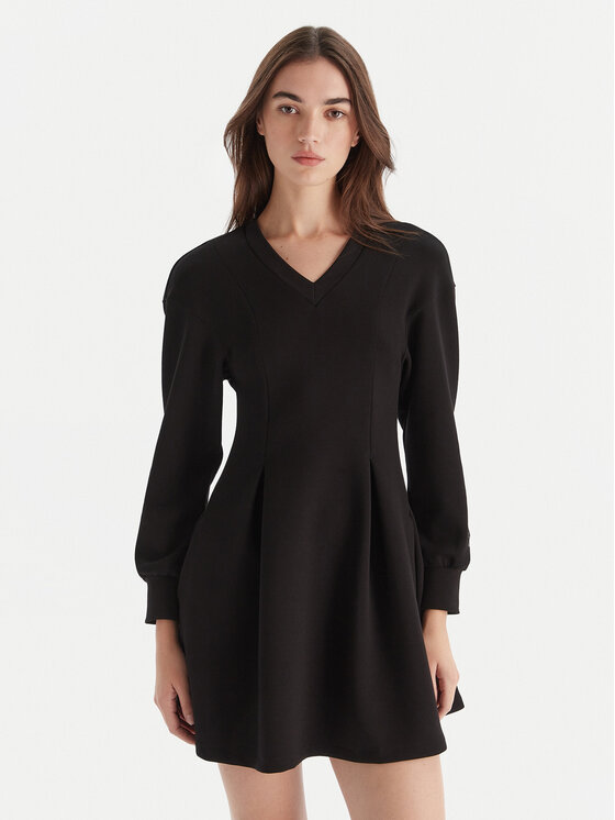 Armani Exchange Úpletové šaty XW001288 AF16111 UC001 Čierna Regular Fit