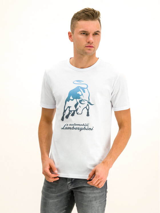 Lamborghini Lamborghini Tričko B3XUB7S8 Biela Regular Fit