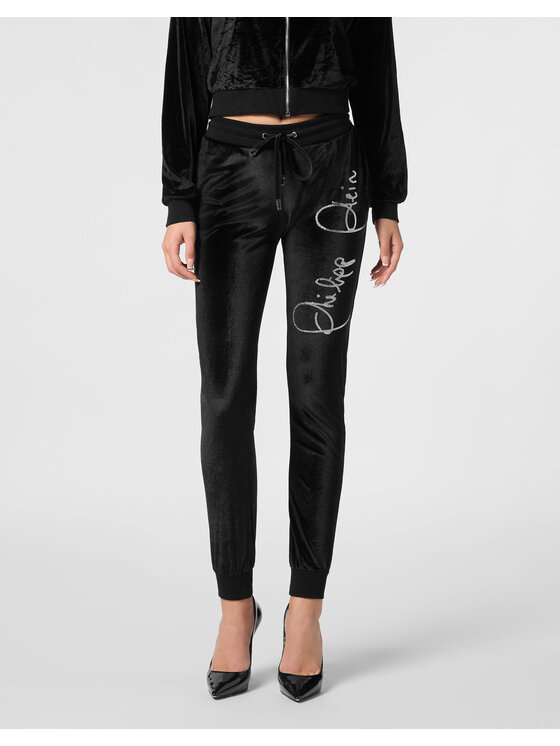 PHILIPP PLEIN PHILIPP PLEIN Jogger nohavice 9543 Čierna Regular Fit
