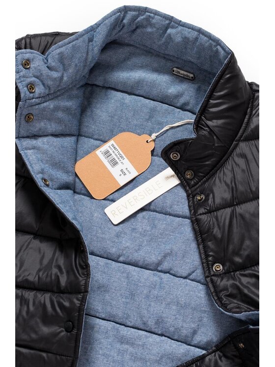 Wrangler Wrangler Kurtka damska REVERSIBLE JACKET Niebieski Slim Fit
