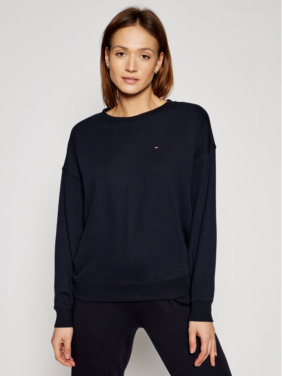 Tommy Hilfiger Felpa WW0WW30683 Blu scuro Oversize • Modivo.it