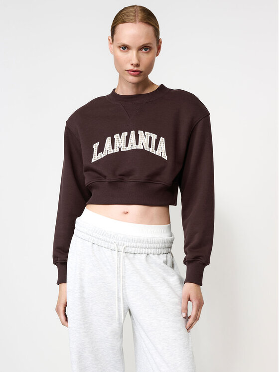 La Mania La Mania Felpa SASHA Marrone Classic Fit