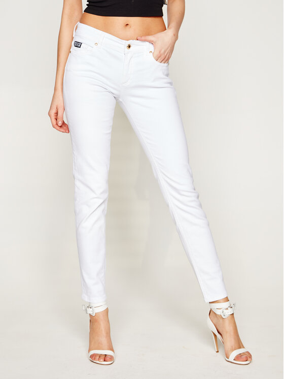 Versace Jeans Couture Blugi A1HVB0K4 Alb Skinny Fit