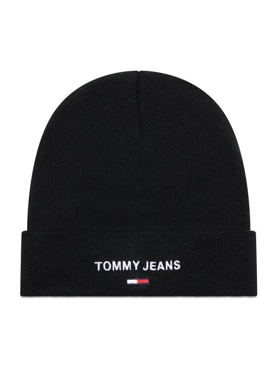 Tommy Jeans Шапка Sport Beanie AM0AM10395 Черен