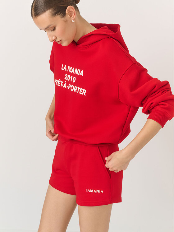 La Mania La Mania Felpa TAYLA Rosso Classic Fit