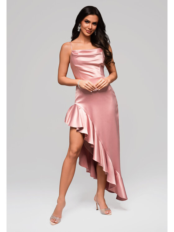 Ombre Ombre Sukienka wieczorowa LA-OM-DLR130 Różowy Regular Fit