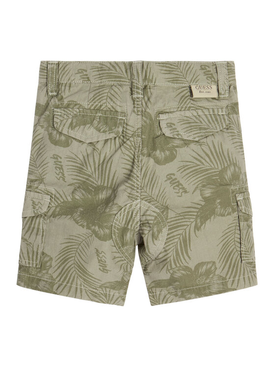 Guess Guess Šortky z materiálu N3GD12 WFCB0 Zelená Regular Fit