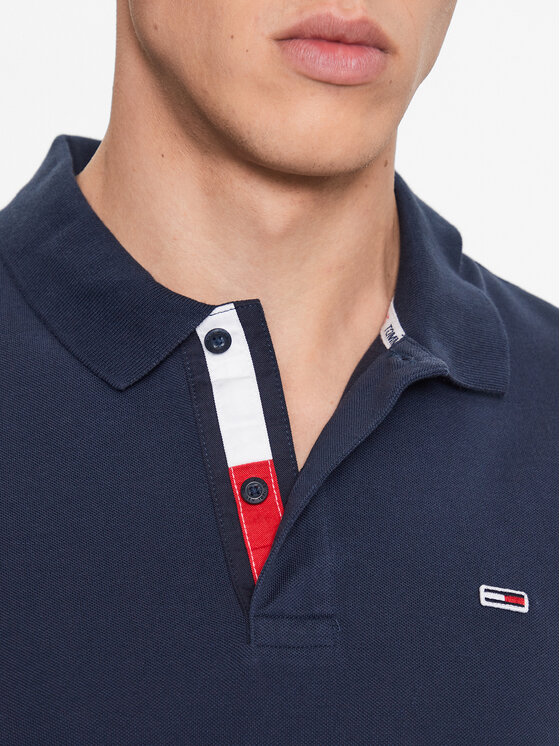 Tommy Jeans Tommy Jeans Polo DM0DM15370 Granatowy Slim Fit