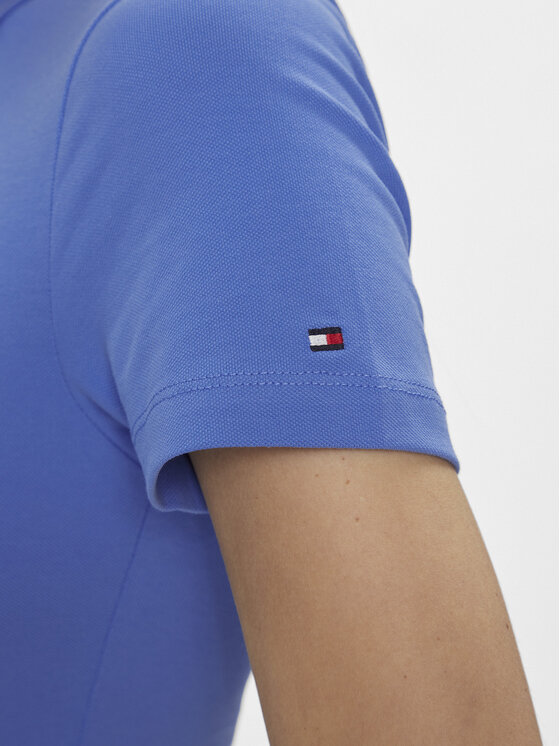 Tommy Hilfiger Tommy Hilfiger Polo Slim Mini Corp Logo Polo Ss WW0WW41032 Σκούρο μπλε Slim Fit