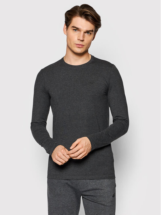 4F 4F Longsleeve NOSH4-TSML350 Szary Regular Fit