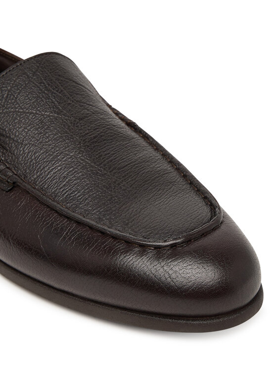 Calvin Klein Calvin Klein Loaferke Low Prof Loafer Txt Lth HM0HM02175 Temno rjava