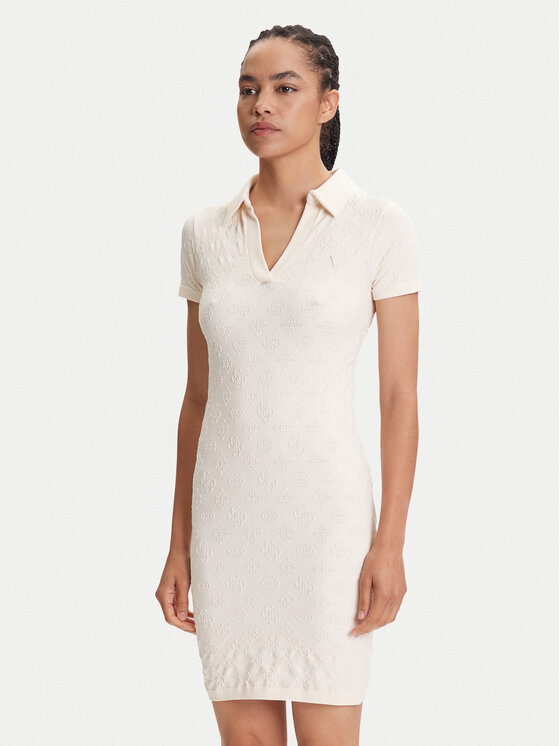 Guess Guess Hétköznapi ruha V5YK05 Z3OA0 Ekru Regular Fit