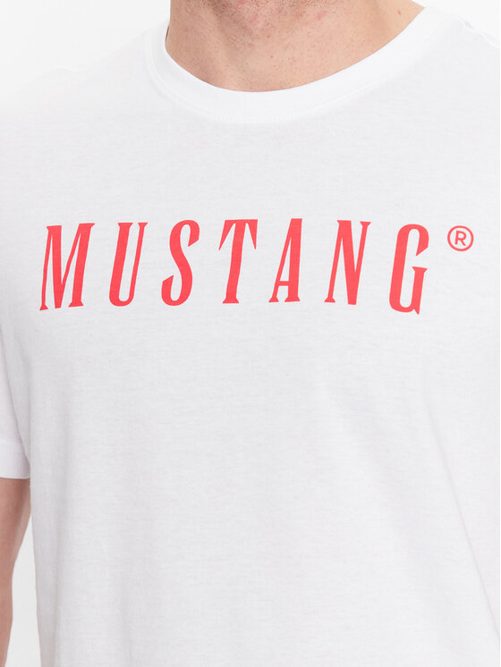 Mustang Mustang T-Shirt Alex 1013221 Biały Regular Fit