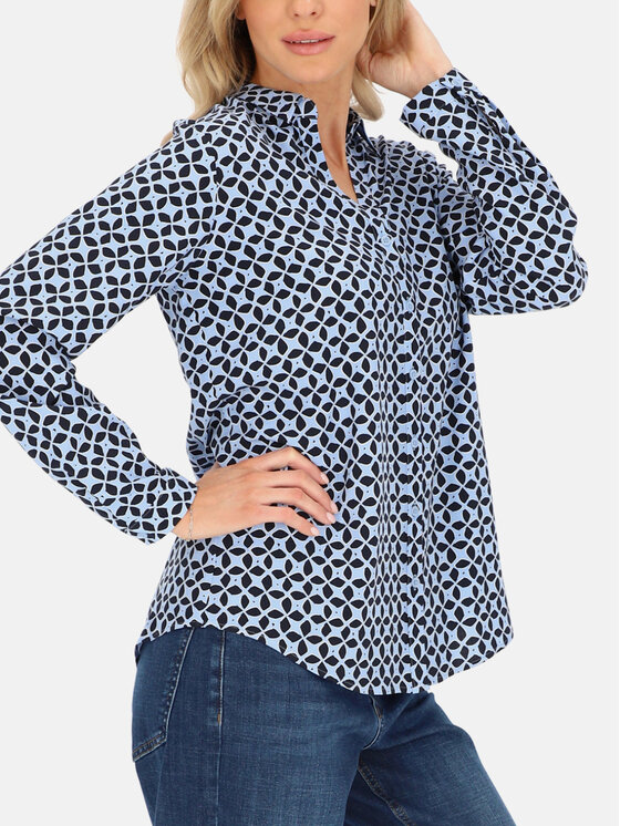 Gerry Weber Gerry Weber Koszula 560016-31404 Granatowy Regular Fit
