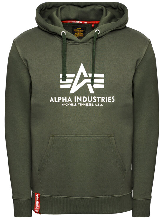 Alpha Industries Alpha Industries Bluza Basic 178312 Zielony Regular Fit