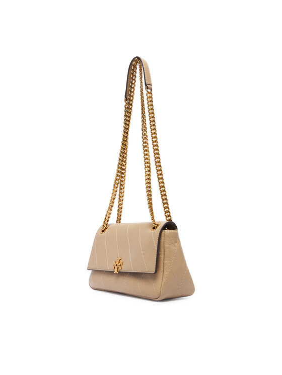 Tory Burch Tory Burch Kabelka Charlie Quilted Small Shoulder Bag 185829 Krémová