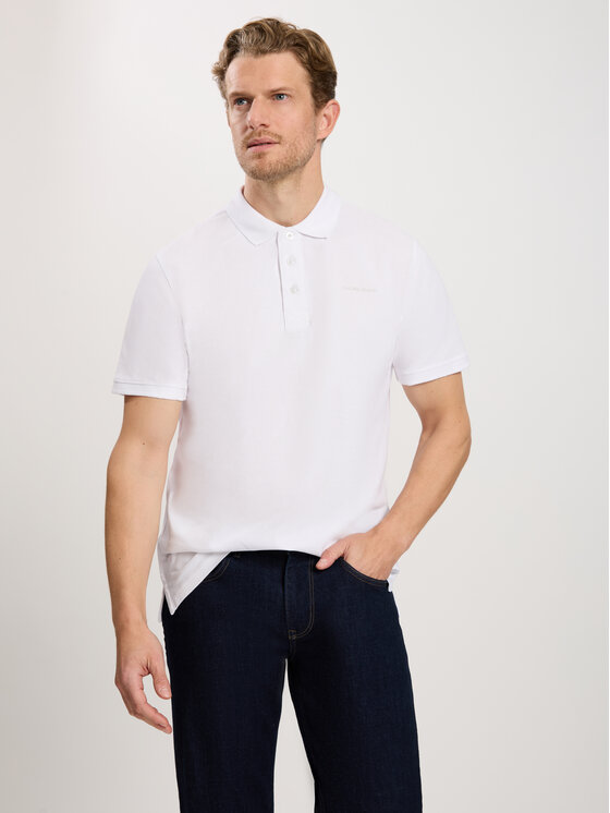 Cross Jeans Cross Jeans Polo 16087-008 Biały Regular Fit