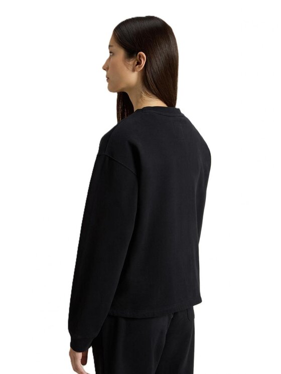 Woolrich Woolrich Μπλούζα cfwwsw0135frut3858-100 Μαύρο Regular Fit