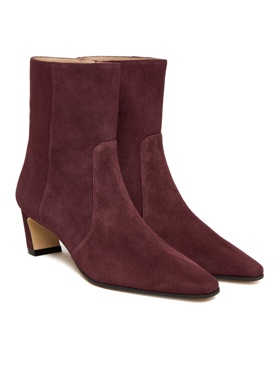 Stuart Weitzman Stuart Weitzman Botki Stassi SM498 Bordowy