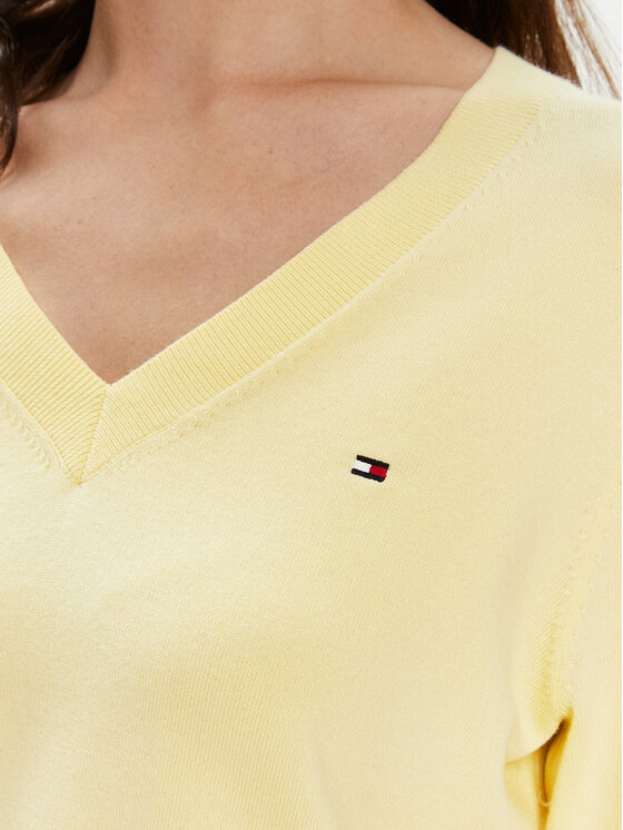 Tommy Hilfiger Tommy Hilfiger Pulover WW0WW40098 Rumena Regular Fit