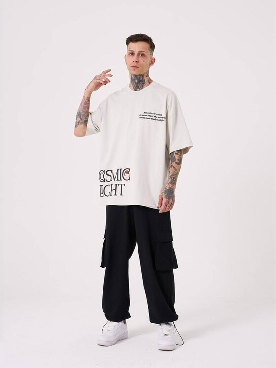 Machinist Machinist T-Shirt Koszulka Z Krótkim Rękawem Oversize Jasna Szara Machinist Cosmic Light XL Szary Oversize