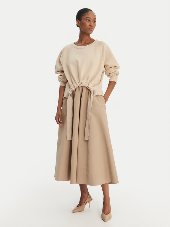 Weekend Max Mara Weekend Max Mara Pulóver és ruha szett Destino 2615631021 Bézs Relaxed Fit