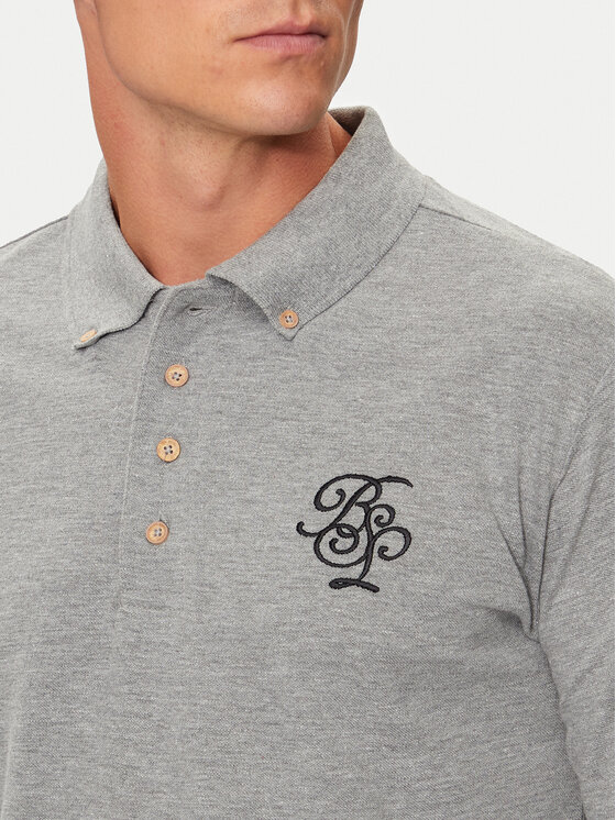 Brave Soul Brave Soul Polo MLT-412KLAY Szary Regular Fit