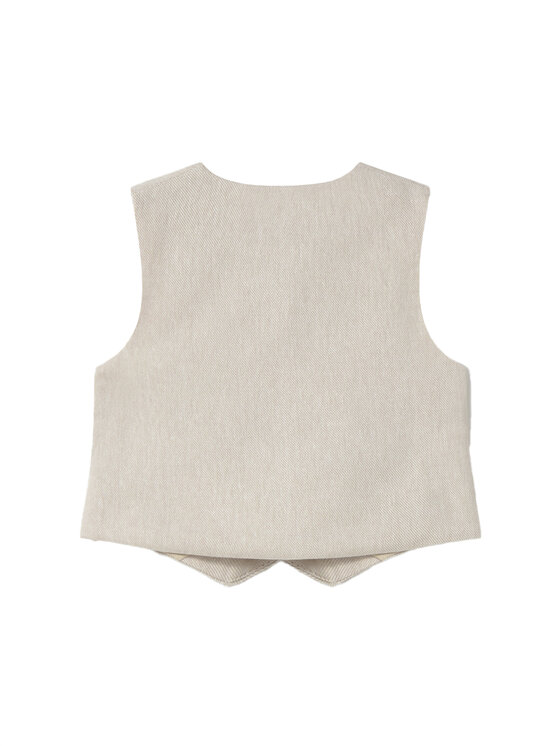 Mayoral Mayoral Γιλέκο 1303 Μπεζ Regular Fit