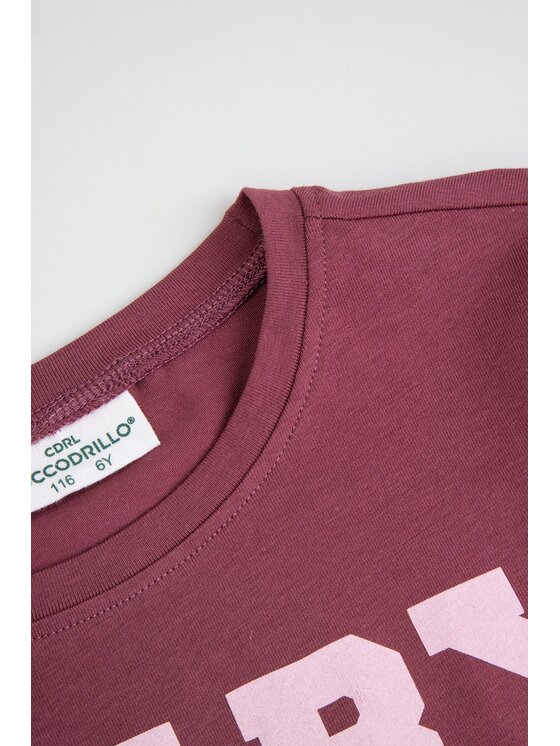 Coccodrillo Coccodrillo T-Shirt ZC6143239VGA-017 Bordowy Regular Fit