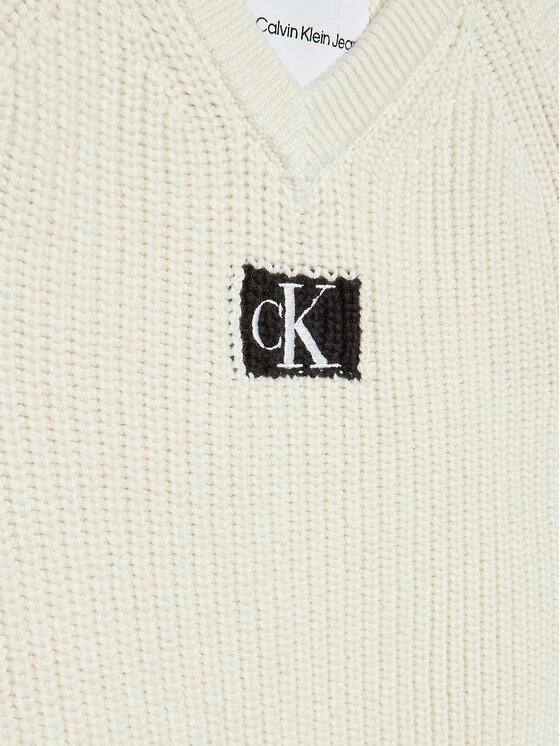 Calvin Klein Jeans Calvin Klein Jeans Sweter Monogram IG0IG01531 Écru Regular Fit