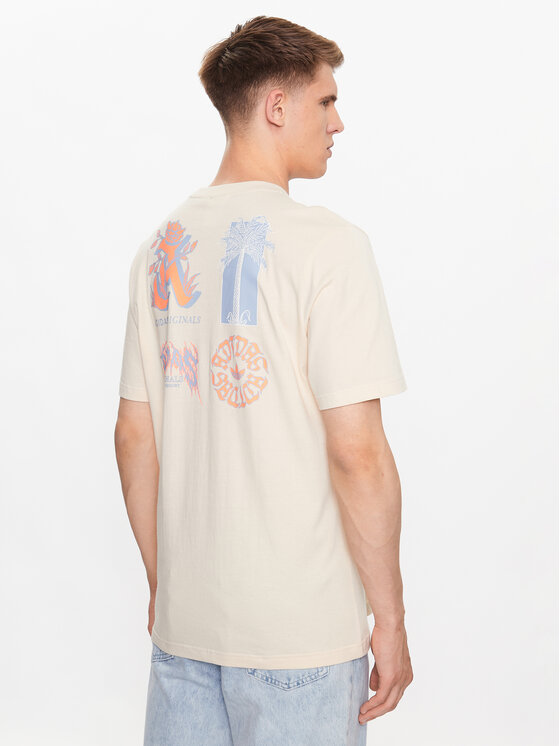 adidas adidas T-Shirt Graphic Glide T-Shirt IC5751 Beżowy Loose Fit
