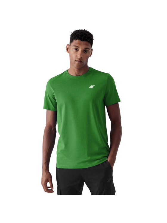 4F 4F Tričko 4FWSS25TTSHM3095-41S Zelená Regular Fit