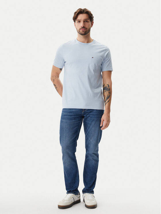 Tommy Hilfiger Tommy Hilfiger T-krekls Essential MW0MW37283 Gaiši zils Regular Fit