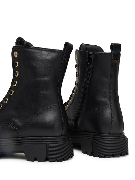 Elisabetta Franchi Elisabetta Franchi Туристически oбувки Lace-Up Bootie F4A5-E0411-1251 S Черен