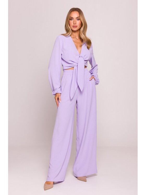 Made of Emotion Made of Emotion Top M861 Fioletowy Cropp Fit