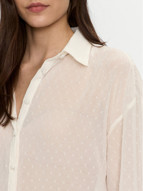 Brave Soul Brave Soul Camicia LSH-272DOBBIECRE Écru Regular Fit
