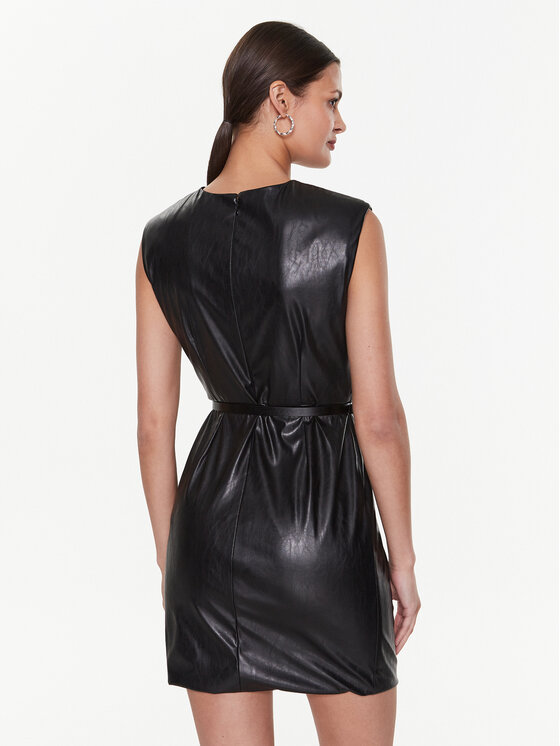 Liu Jo Liu Jo Műbőr ruha CA3052 E0775 Fekete Regular Fit