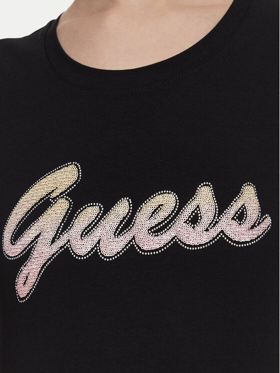 Guess Guess Футболка W6YI56 K5028 Чорний Slim Fit