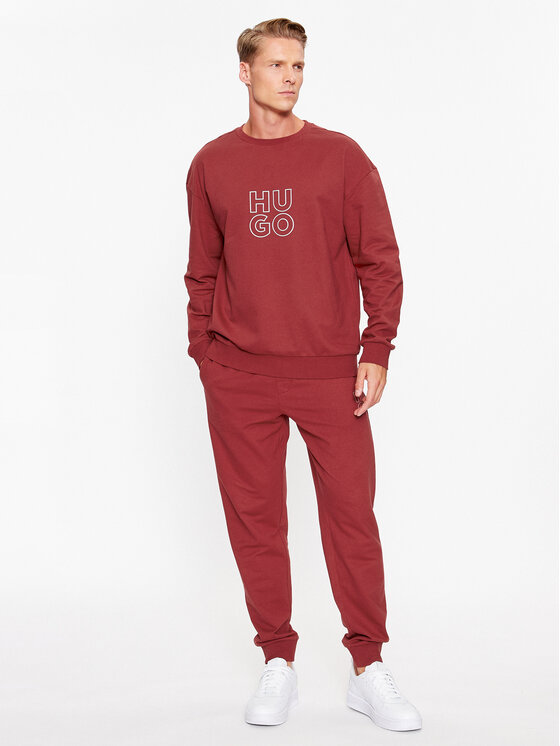 HUGO Hugo Pulóver 50501590 Piros Regular Fit