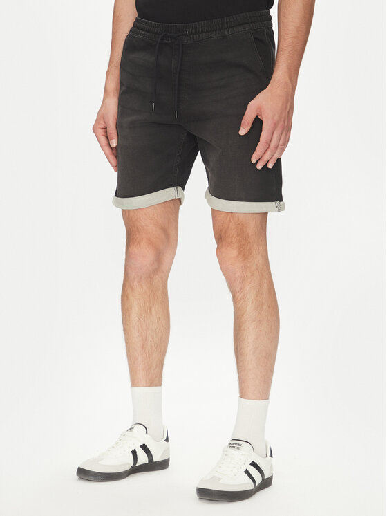 Jack & Jones Jack & Jones Pantaloni scurți de blugi Rick 12269594 Negru Regular Fit