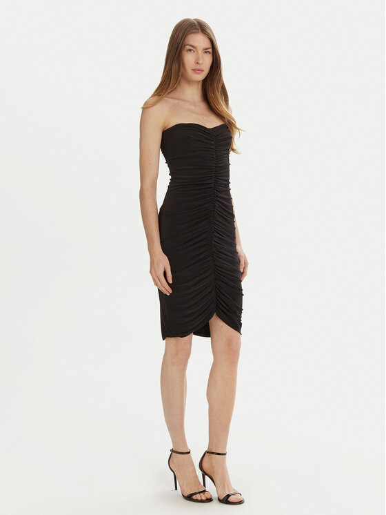 NORMA KAMALI NORMA KAMALI Koktejlové šaty KK1243PLD89001 Čierna Slim Fit