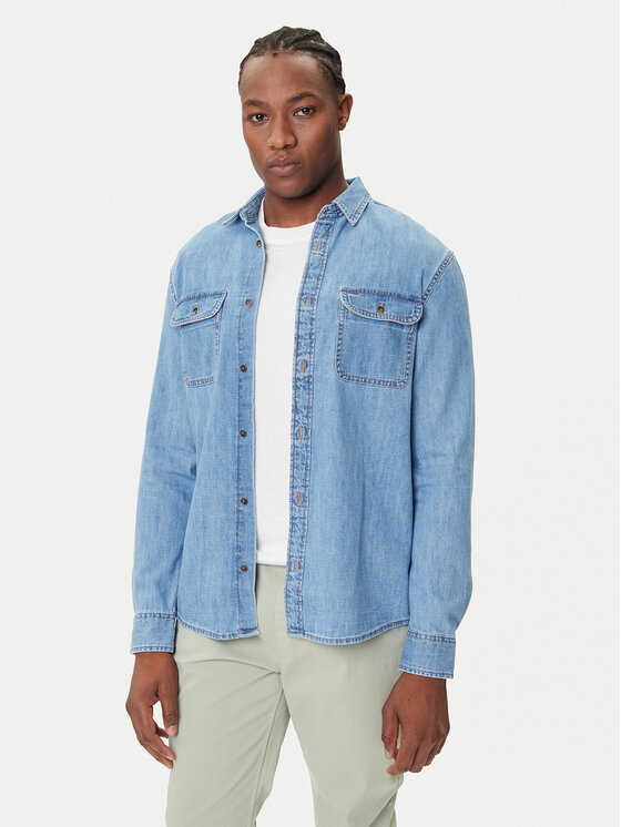 Tommy Jeans Tommy Jeans cămașă de blugi DM0DM21727 Albastru Regular Fit