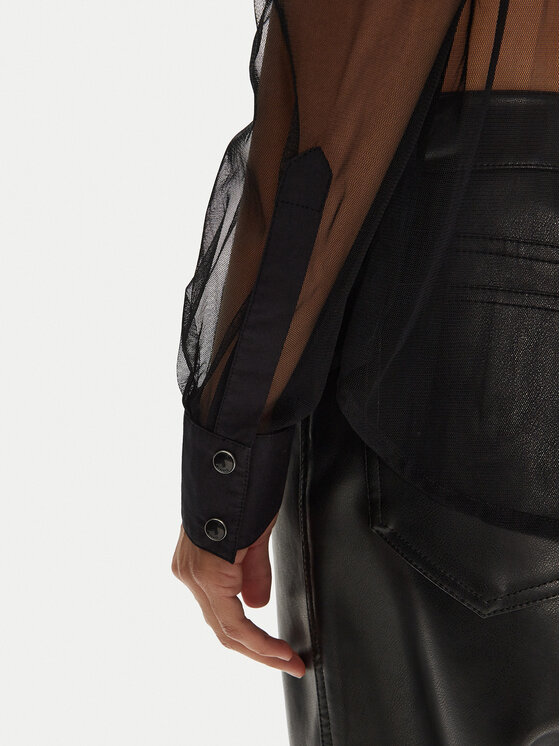 PINKO PINKO Πουκάμισο 103474 A1UW Μαύρο Regular Fit