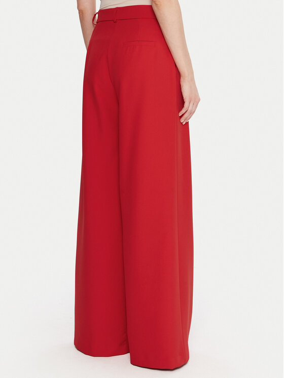 Maryley Maryley Kalhoty z materiálu 25IB579/43MA Červená Regular Fit