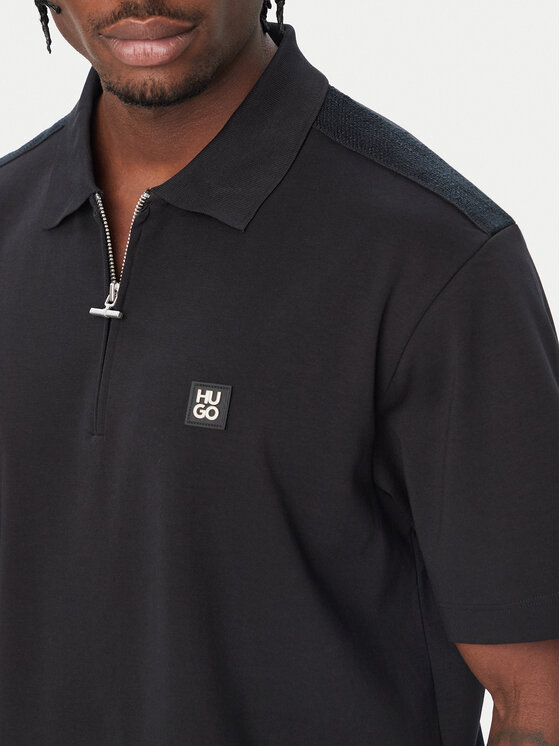 HUGO HUGO Polo majica Derypolo 50567930 Črna Regular Fit