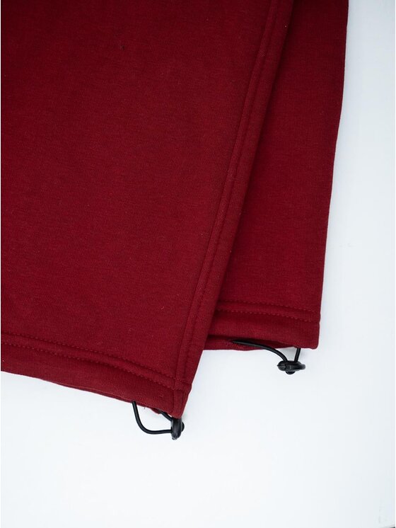 Jigga Wear Jigga Wear Spodnie dresowe Szerokie regulowane 131961 Czerwony ciemny Baggy Fit