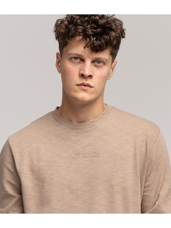 Lee Cooper Lee Cooper Longsleeve MARCEL 2150 Beżowy Regular Fit